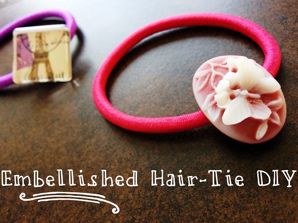 Embellished-hair-tie-DIY